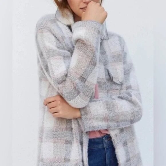 ANTHROPOLOGIE PILCRO ELIZA EYELASH SWEATER COAT JACKET S - Picture 3 of 14